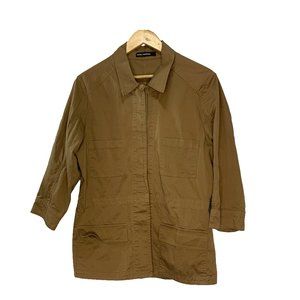 John Patrick Women's Brown Cotton Utility Jacket L